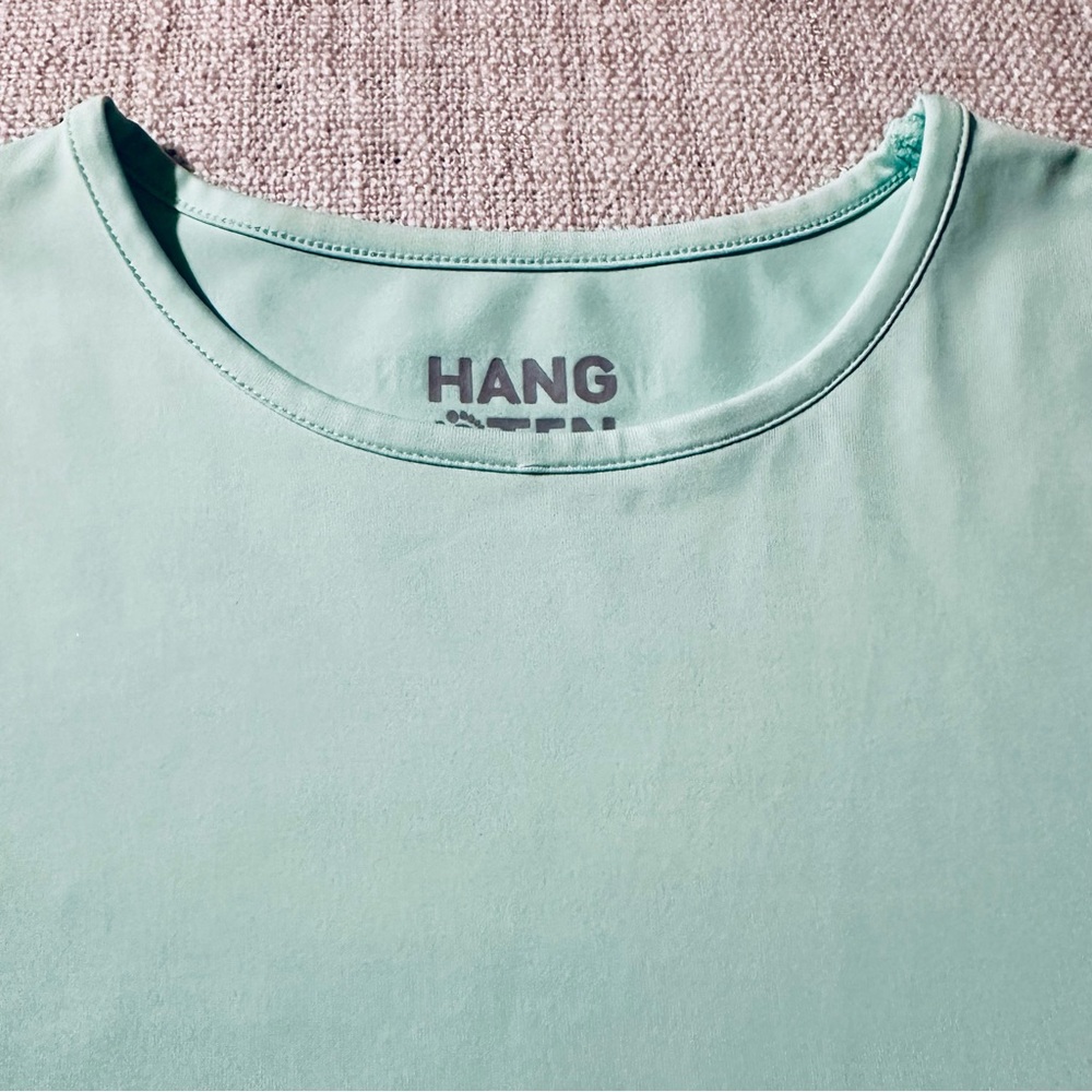 HANG TEN Mint Long Sleeve Rash Guard T-Shirt Surf Sun Protection UPF 50+ Wmn S - Picture 3 of 14
